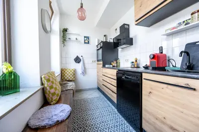 Küche/Küchenzeile in der Unterkunft 2 room Sonnenberg Wi-Fi Netflix