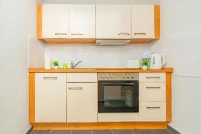 Küche/Küchenzeile in der Unterkunft Bis 10 Personen - 106 qm Design-Apartment, Top Lage, mit Parkplatz