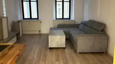 Ein Sitzbereich in der Unterkunft Aaron27