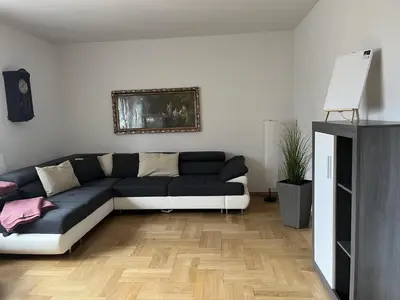Ein Sitzbereich in der Unterkunft Ferienwohnung 