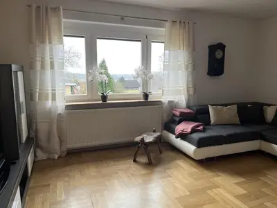 Ein Sitzbereich in der Unterkunft Ferienwohnung 