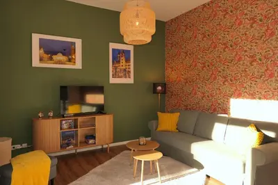 TV/Unterhaltungsangebot in der Unterkunft Apartment KARL KASSBERG mit sonnigem Balkon