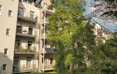 Das Gebäude in dem sich die Ferienwohnung befindet