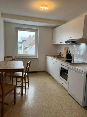Küche/Küchenzeile in der Unterkunft Tolle & geräumige Wohnung in Falkenberg