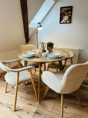 Ein Sitzbereich in der Unterkunft Chalet Lilienstein, Dachgeschoß-Studio neu 2026