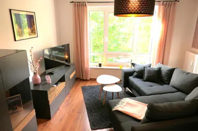TV/Unterhaltungsangebot in der Unterkunft Apartment Kirschblüte mit Balkon