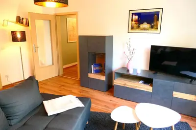TV/Unterhaltungsangebot in der Unterkunft Apartment Kirschblüte mit Balkon