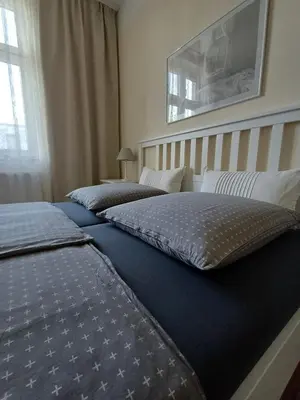 Ein Bett oder Betten in einem Zimmer der Unterkunft Lieblings-Nest im Grünen