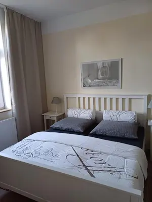 Ein Bett oder Betten in einem Zimmer der Unterkunft Lieblings-Nest im Grünen