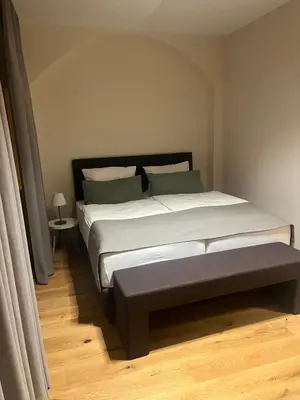 Ein Bett oder Betten in einem Zimmer der Unterkunft Die Meissen Lodge