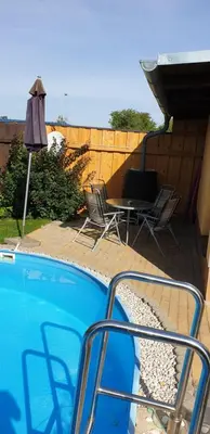 Der Swimmingpool an oder in der Nähe von gemütliches Ferienhaus mit privatem Außenpool