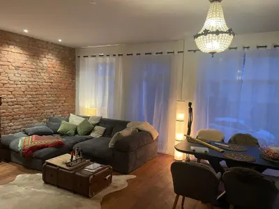 Ein Sitzbereich in der Unterkunft Stadtwohnung mit Loft-Charakter