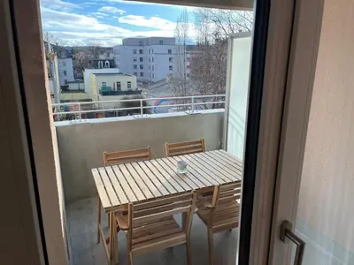 Ein Balkon oder eine Terrasse in der Unterkunft 2 - Zimmerwohnung mit 56 qm für 2 - 4 Personen