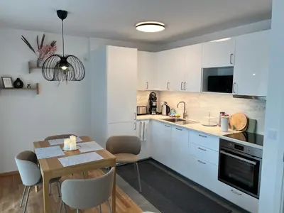 Küche/Küchenzeile in der Unterkunft 2 - Zimmerwohnung mit 56 qm für 2 - 4 Personen