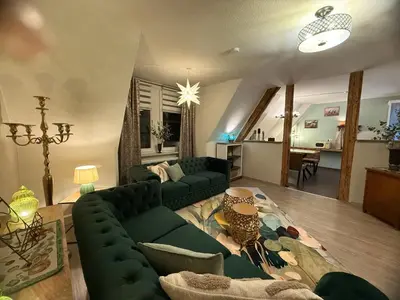 Ein Sitzbereich in der Unterkunft Haus der Geschichten