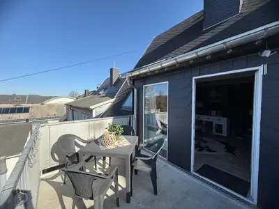 Ein Balkon oder eine Terrasse in der Unterkunft Haus der Geschichten