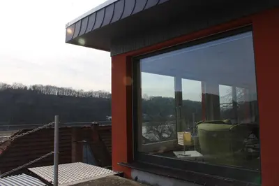 Ein Balkon oder eine Terrasse in der Unterkunft Bungalow Schönblick