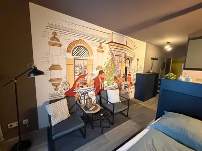 Ein Bett oder Betten in einem Zimmer der Unterkunft ThoKa Appartement