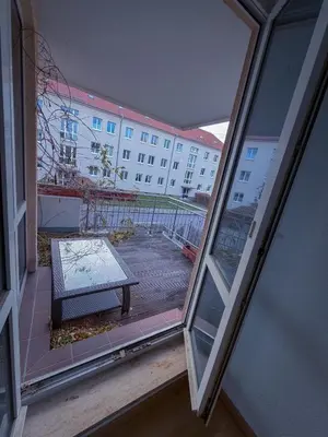 Ein Balkon oder eine Terrasse in der Unterkunft Wohnung in der Südvorstadt