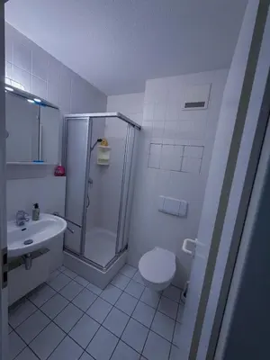 Ein Badezimmer in der Unterkunft Wohnung in der Südvorstadt