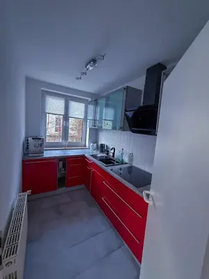 Küche/Küchenzeile in der Unterkunft Wohnung in der Südvorstadt
