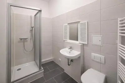 Ein Badezimmer in der Unterkunft New Fully Equipped Apartment in Chemnitz