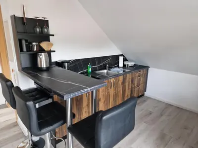 Küche/Küchenzeile in der Unterkunft Moderne Ferienwohnung in Hainichen