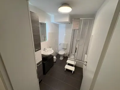 Ein Badezimmer in der Unterkunft Ferienwohnung Wiener Straße Dresden