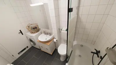 Ein Badezimmer in der Unterkunft Ferienwohnung Stadtblick Königstein