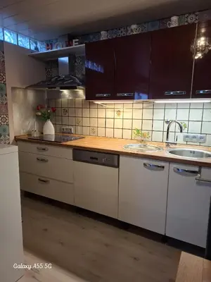 Küche/Küchenzeile in der Unterkunft Ferienwohnung seeblick