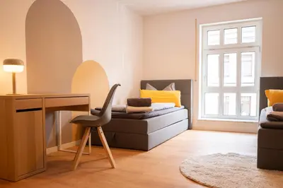 Ein Sitzbereich in der Unterkunft Studio TWO - Netflix, 5 Personen