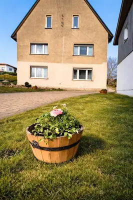 Ein Garten an der Unterkunft Ferienwohnung Saupe