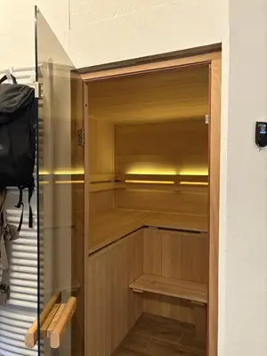 Grundriss der Unterkunft Quiet garden apartment with private sauna