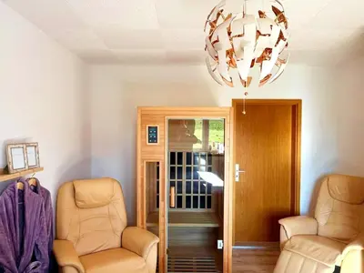 Ein Sitzbereich in der Unterkunft Hochsitz Appartement