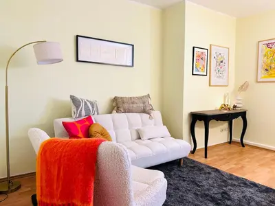Ein Sitzbereich in der Unterkunft KÜCHWALDBLICK Designsuite