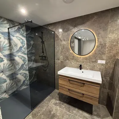 Ein Badezimmer in der Unterkunft Ferienappartment Sickert