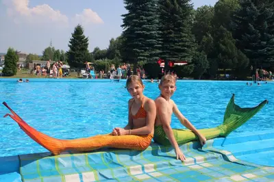 Der Swimmingpool an oder in der Nähe von Erzgebirgsferien