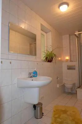 Ein Badezimmer in der Unterkunft Im Kuckucksnest