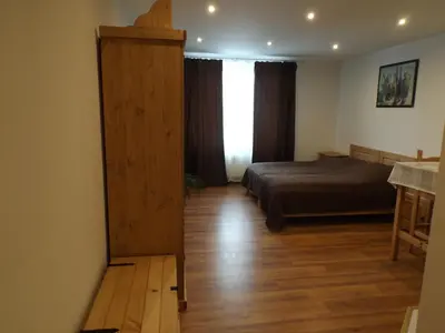 Ein Bett oder Betten in einem Zimmer der Unterkunft Ferienwohnung Gittersee