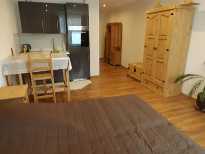 Küche/Küchenzeile in der Unterkunft Ferienwohnung Gittersee
