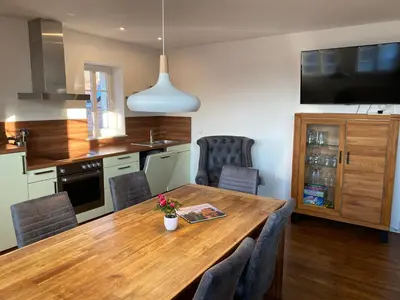 Küche/Küchenzeile in der Unterkunft Apartmenthaus Zentral Bad Schandau