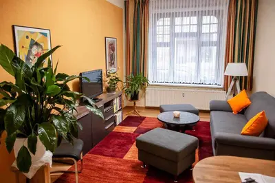 Ein Sitzbereich in der Unterkunft Pension Wehner