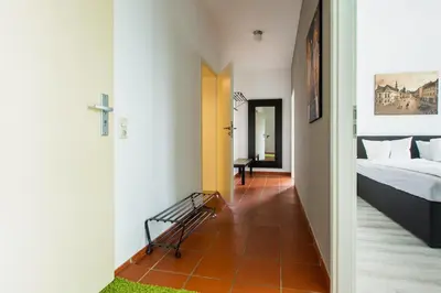 Ein Bett oder Betten in einem Zimmer der Unterkunft Schloß Sonnenstein