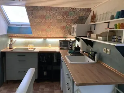 Küche/Küchenzeile in der Unterkunft Ferienwohnung-Kubis