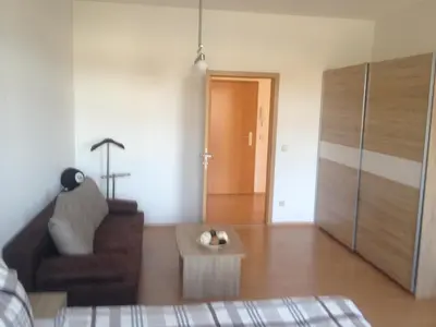 Ein Sitzbereich in der Unterkunft Apartment Naumann