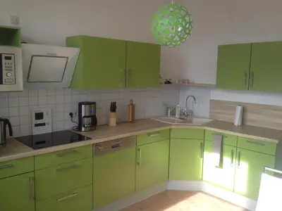 Küche/Küchenzeile in der Unterkunft Apartment Naumann