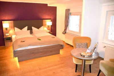 Ein Bett oder Betten in einem Zimmer der Unterkunft Pension Lachmann