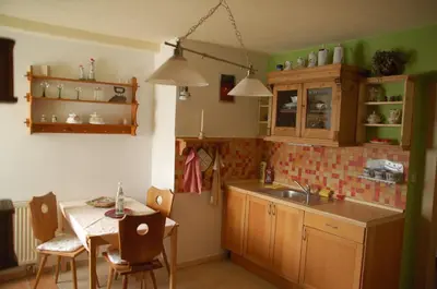 Küche/Küchenzeile in der Unterkunft Ferienwohnung Katzstein