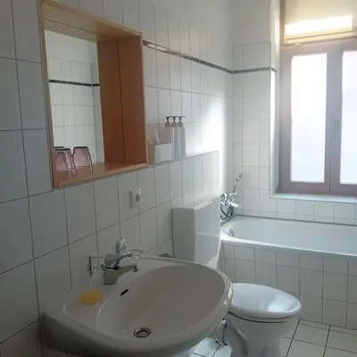 Ein Badezimmer in der Unterkunft City-Apartment Adlergasse Dresden