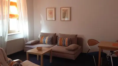 Ein Sitzbereich in der Unterkunft City-Apartment Adlergasse Dresden